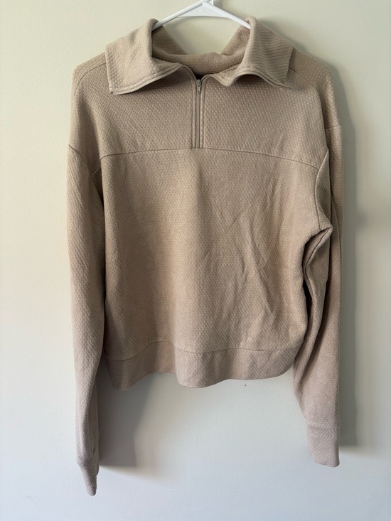 Craft Tops - Craft Women’s Half-Zip Sweater in Beige Size Small